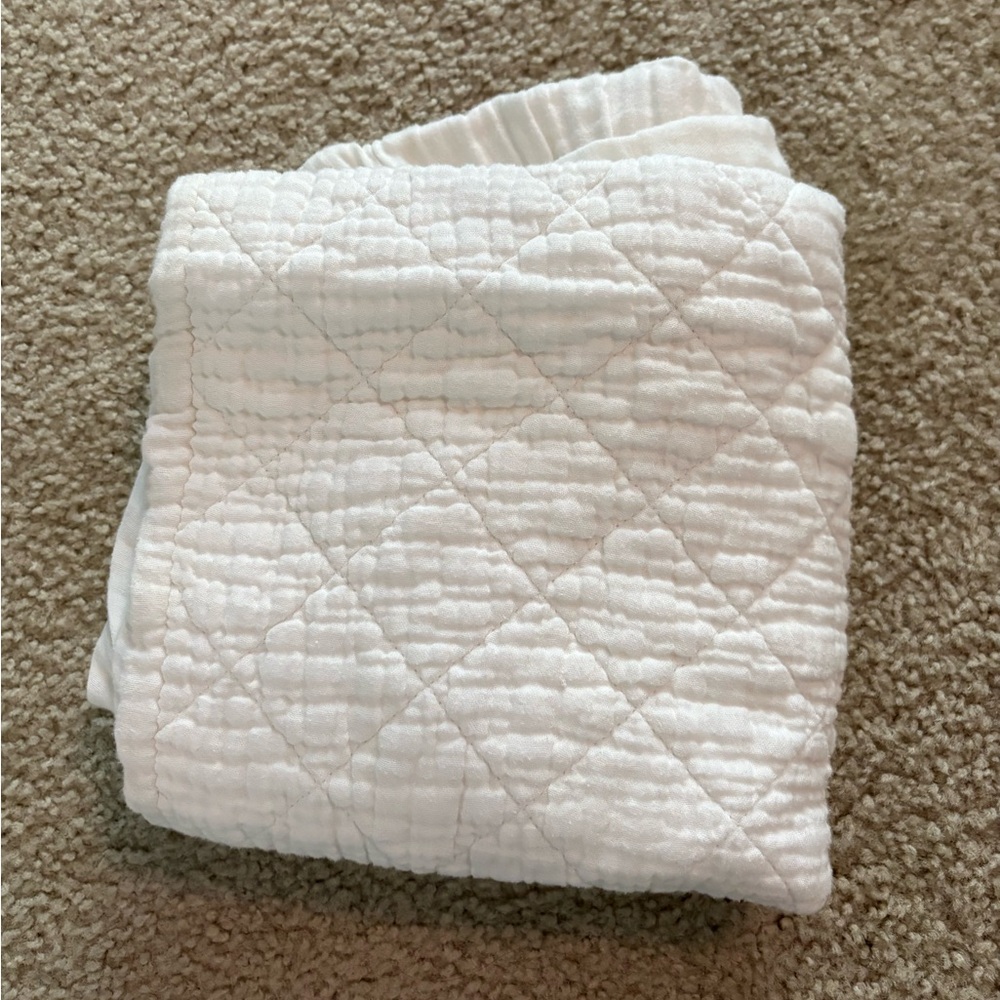 Crate&Kids Supersoft Pampas Ivory Organic Cotton Gauze Baby Changing Pad Cover